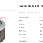 FILTER OLI SAKURA SUCTION HIDROLIK EXCAVA200 HITACHI CAT VOLVO PN H-2716