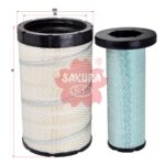 FILTER UDARA SET SAKURA (AF26531+AF26532) UTK CUMMINS YUTONG XCMG PN A-38230-S