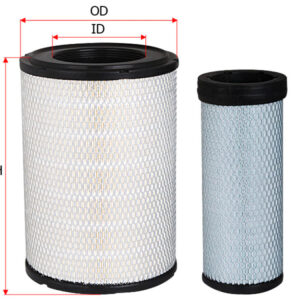 FILTER UDARA SURE FILTER ( SET LUAR DALAM) UNTUK CAT320 D AGCO LIUGONG SANY JOHNDEER PN SFA8822SET