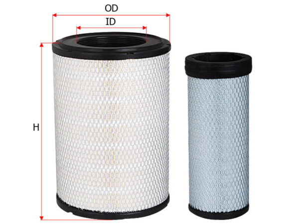 FILTER UDARA SURE FILTER ( SET LUAR DALAM) UNTUK CAT320 D AGCO LIUGONG SANY JOHNDEER PN SFA8822SET