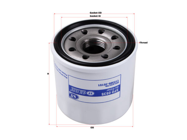 FILTER SOLAR SURE FILTER UNTUK YANMAR 3TNV70 KUBOTA D722 HITACHI HYUNDAI ISUZU KOBELCO KOMATSU JOHNDEERE MITSUBISHI NH UD TRUCKS NISSAN PERKINS SANY VOLVO PN SFO 0535