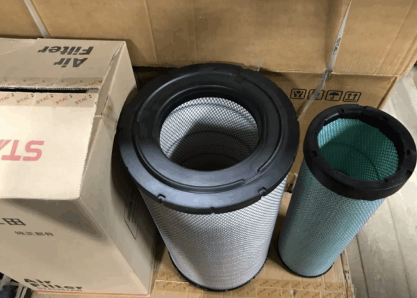 FILTER UDARA OUTER INNER LUAR DALAM SET STAL UNTUK HYUNDAI R200LC CAT CUMMINS HINO HITACHI KOMATSU PC120 GD405A MITSUBISHI UD TRUCKS NISSAN VOLVO PN ST40615AB