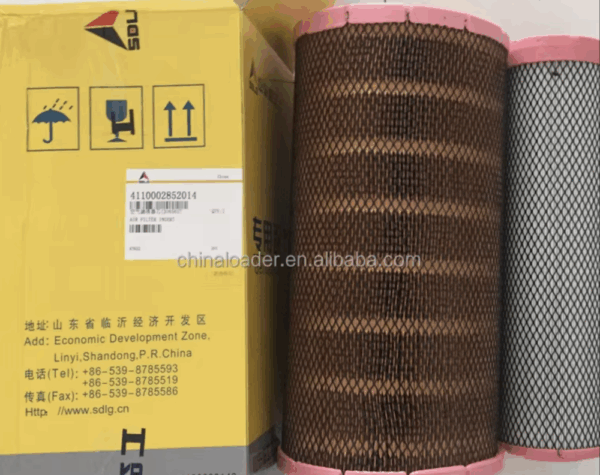 FILTER UDARA SET OUTER INNER SDLG UNTUK SDLG LG936L WEICHAI Deutz Engine Wp6g12522 LIUGONG XCMG LW300 PN 4110002852014