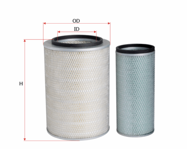Filter Udara ISUZU OUTER INNER LUAR DALAM SET UNTUK ISUZU GIGA FVR FVM FVZ Hino 500 FM 320 MITSUBISHI FUSO 8DC9 UF TRUCKS Nissan Cwb520 KOMATSU PC200 JHONDEERE PN I898071423A+898071422A