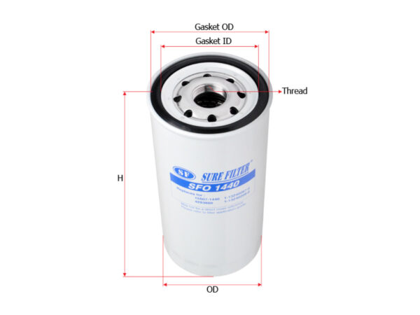 FILTER OLI SURE FILTER UNTUK CUMMINS HINO ISUZU DEUTZ MITSUBISHI CAT HITACHI KOMATSU JOHNDEERE LIUGONG VOLVO NEW HOLLAND MF PN SFO1440