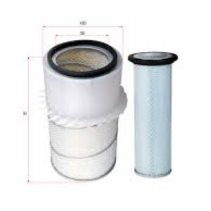 FILTER UDARA OUTER INNER LUAR DALAM SET SURE FILTER UNTUK HYUNDAI R200LC CAT CUMMINS HINO HITACHI KOMATSU PC120 GD405A MITSUBISHI UD TRUCKS NISSAN VOLVO PN SFA0434SET