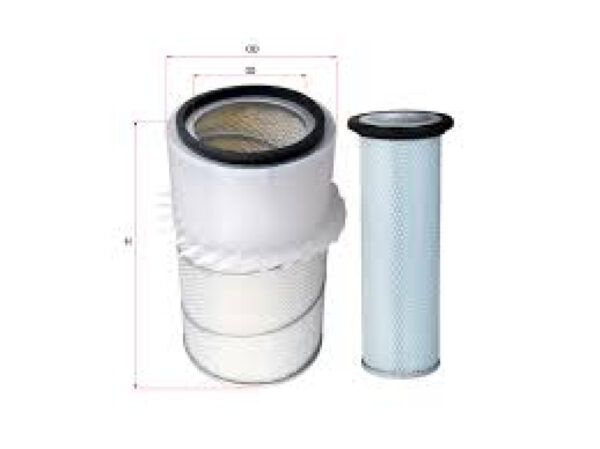 FILTER UDARA OUTER INNER LUAR DALAM SET SURE FILTER UNTUK HYUNDAI R200LC CAT CUMMINS HINO HITACHI KOMATSU PC120 GD405A MITSUBISHI UD TRUCKS NISSAN VOLVO PN SFA0434SET