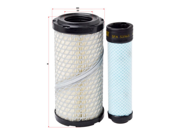 FILTER UDARA OUTER INNER SET SURE FILTER UNTUK BOBCAT CAT HITACHI HYUNDAI JCB JOHNDEERE KOMATSU KUBOTA NH SANY SDLG VOLVO YANMAR PN SFA2686SET