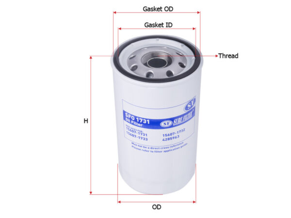 FILTER OLI SURE FILTER UNTUK HINO RKZ BIS RANGER LOHAN 210 HITACHI JOHNDEERE NISSAN UD TRUCKS PN SFO 1731
