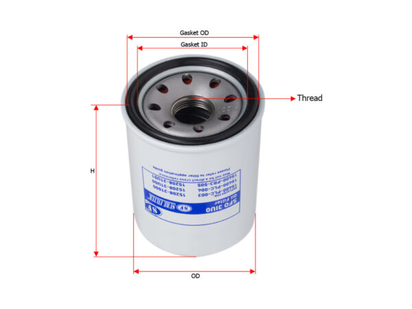 FILTER OLI SURE FILTER UNTUK HONDA CR-V BRV BRIO NISSAN UD TRUKS MITSUBISHI HINO HYUNDAI ISEKI ISUZU NH VOLVO KOMATSU YANMAR PN SFO 3IU0