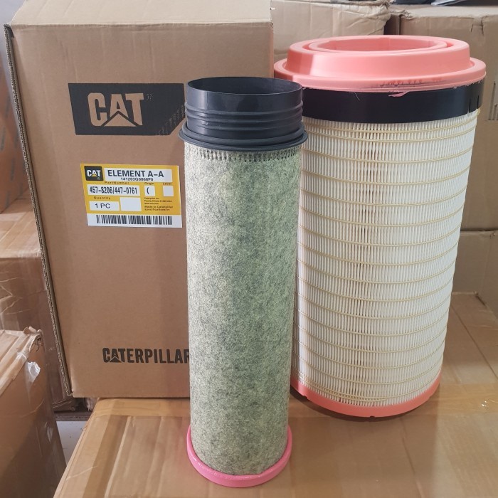 FILTER UDARA SET CAT OUTER INNER Untuk CAT 320D2 D6N4F Liebherr BOMAG AGCO PN 457-8206+447-0761
