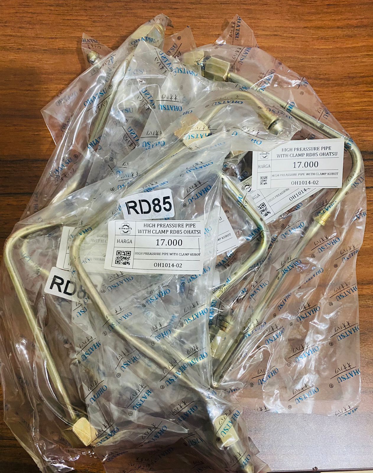 HIGH PREASSURE PIPE WITH CLAMP RD85 OHATSU