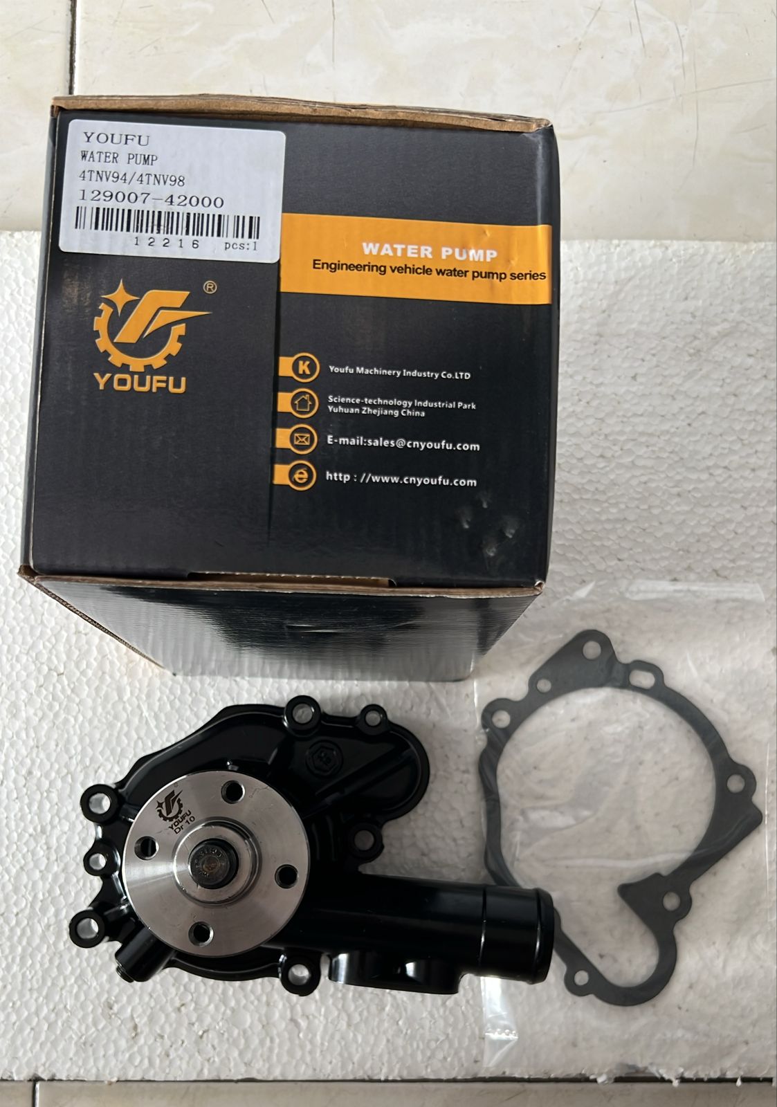 WATER PUMP YOUFU UNTUK Hyundai R55-7 Yanmar 4TNV94 4TNV94L 4TNV98 4TNV98T PN 129907-42000
