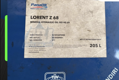 OLI HIDROLIK PANAOIL LORENT Z 68 ISO VG 68 DRUM (205 LITER)