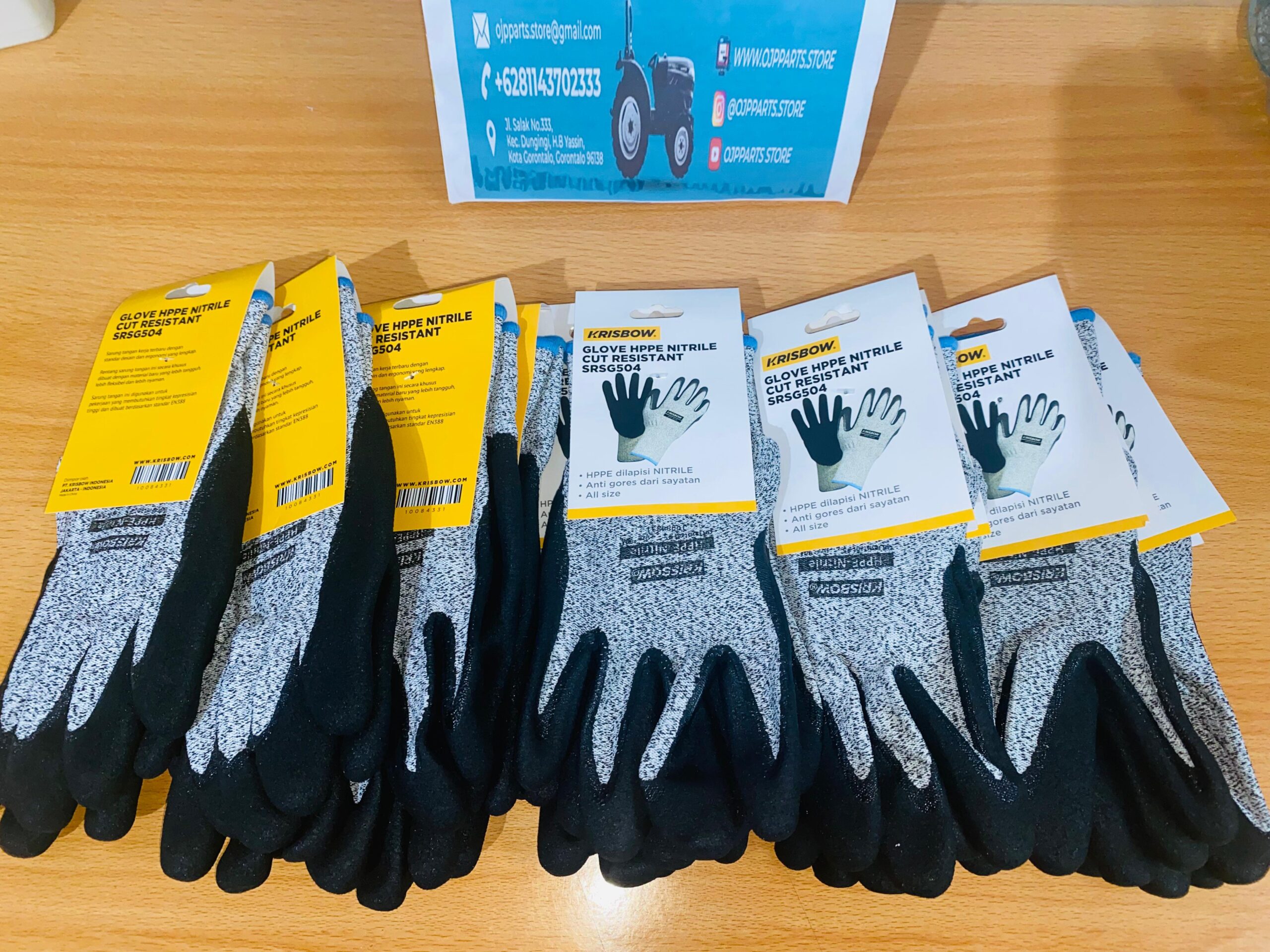 SARUNG TANGAN KRISBOW GLOVE HPPE NITRILE CUT RESISTANT SRSG504 PN 10084331
