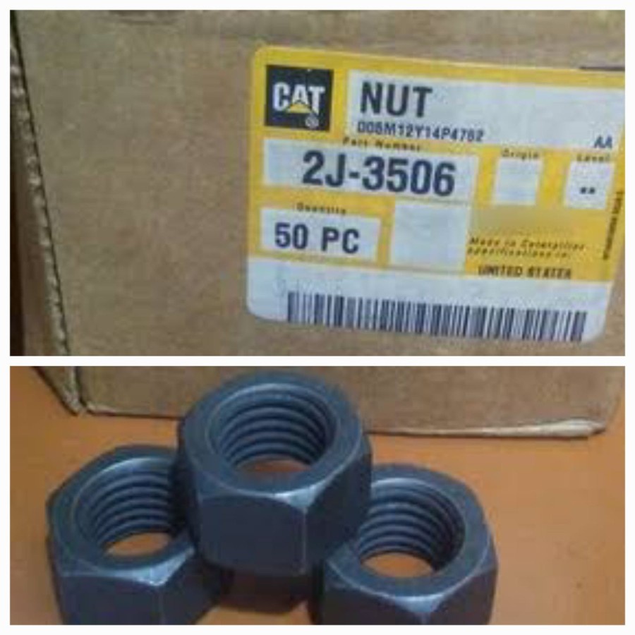 NUT HEXAGONAL MUR CAT UKURAN 3-4 INCH-10 PN 2J-3506