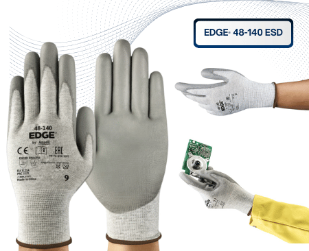 Sarung Tangan Safety Anti listrik statis Ansell EDGE 48-140