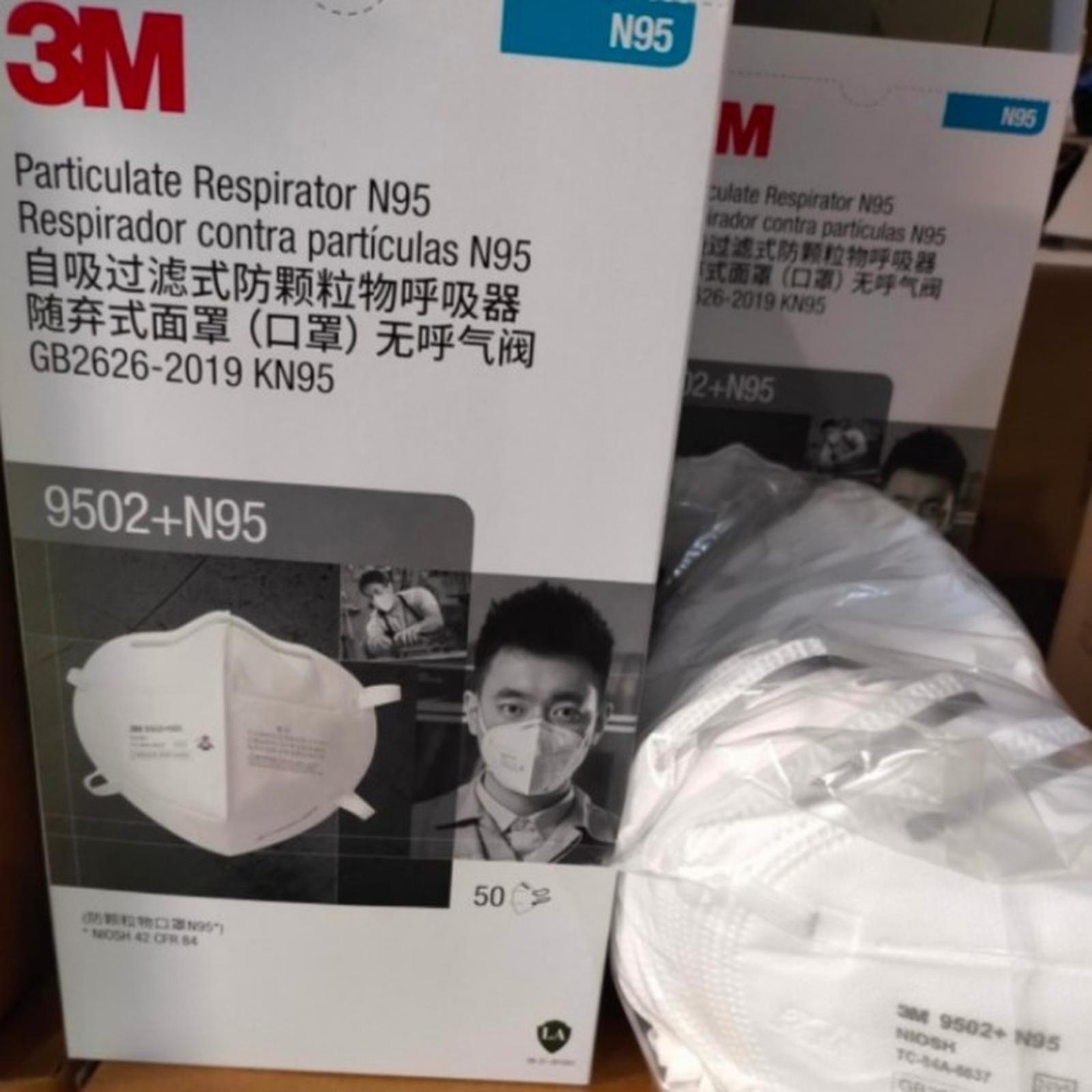 3 M 9502+ MASKER N95 PARTICULATE RESPIRATOR ISI 50 PCS