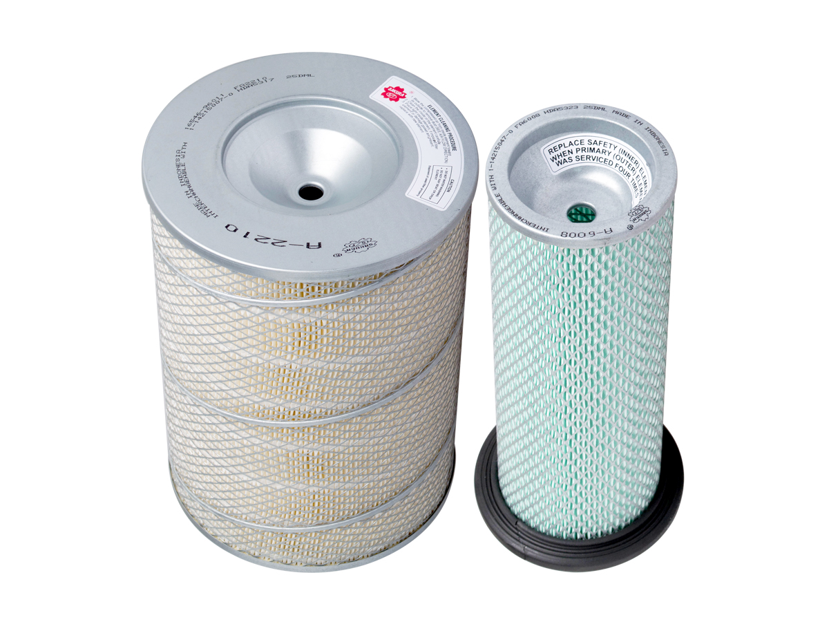 FILTER UDARA SET OUTER SAKURA Sunward SWE210 Isuzu 6BG1TRP HITACHI LX210E DOOSAN BOMAG NISSAN PN A-6117-S